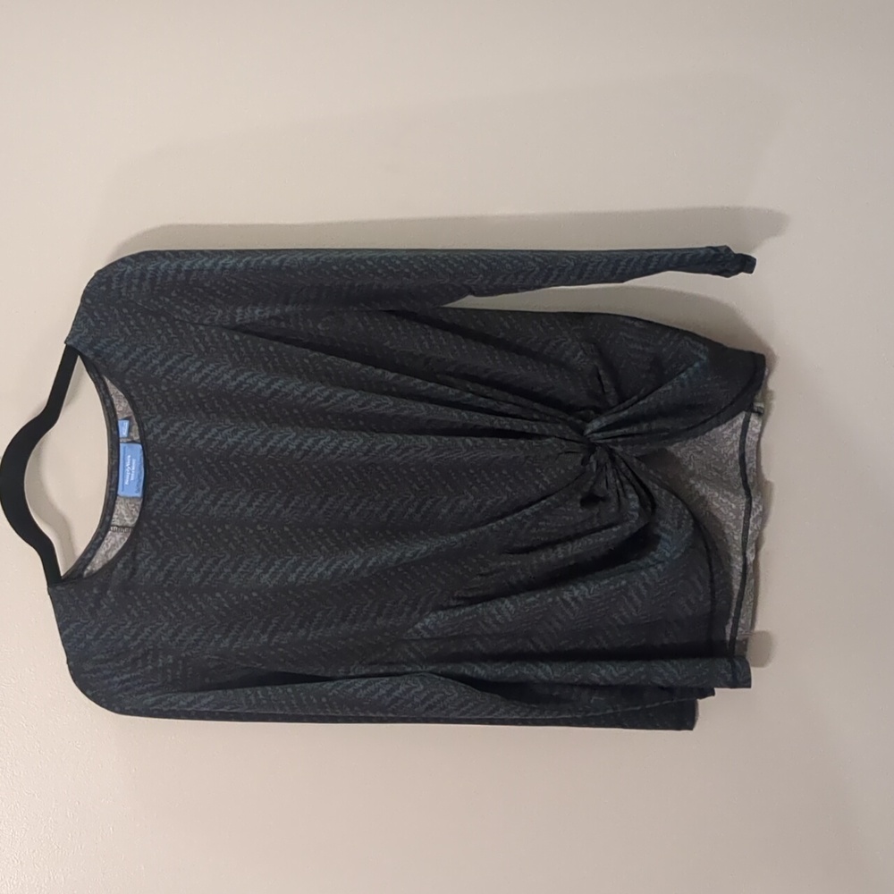 Around neck silky top with faux knot